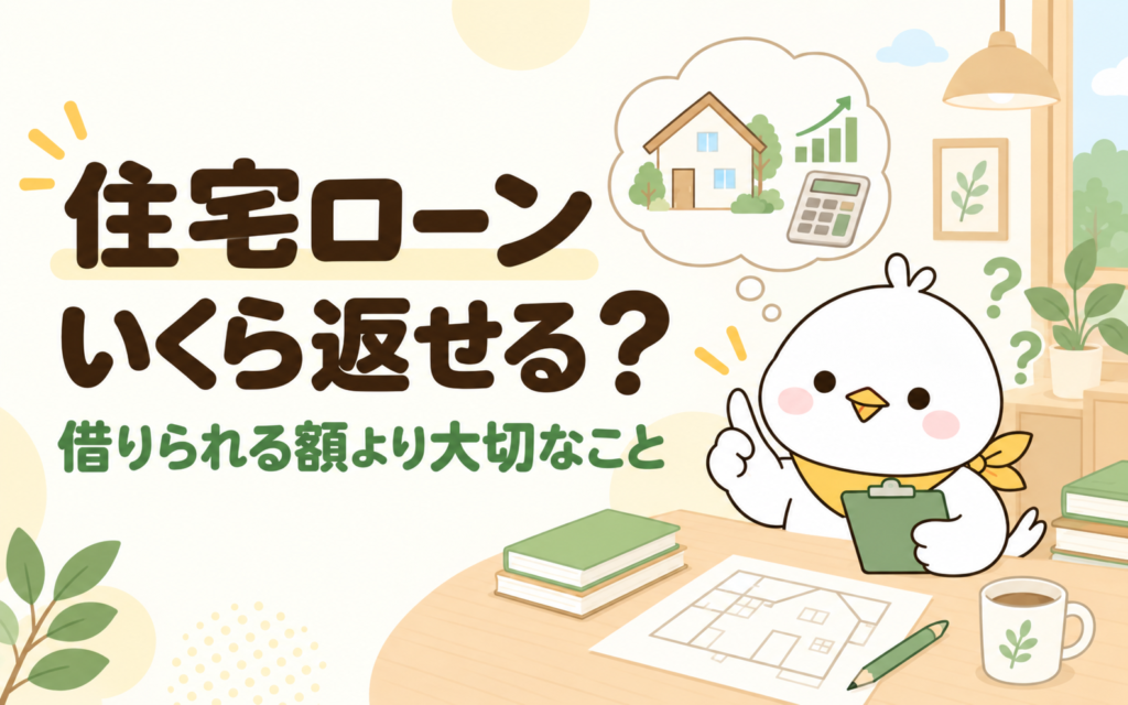 住宅ローンはいくら返せるかを考えるナナちゃん
