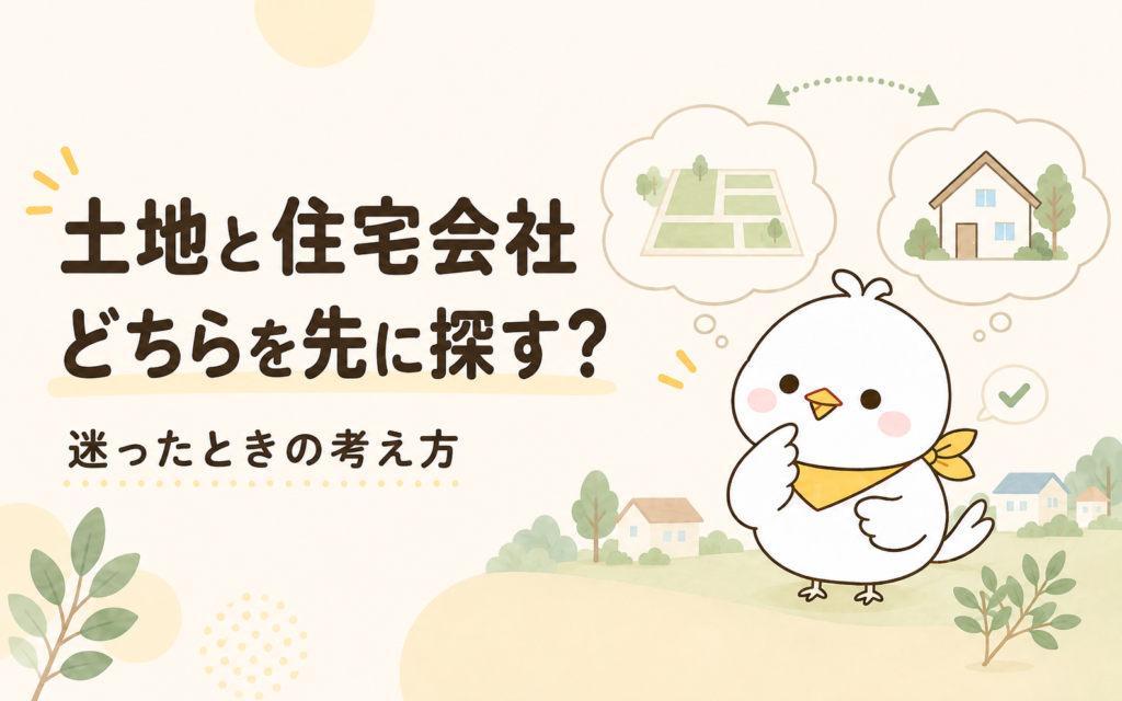 土地と住宅会社、どちらを先に探す？