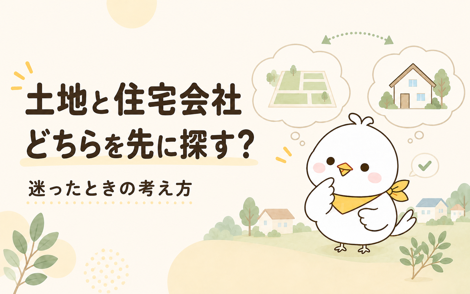 土地と住宅会社、どちらを先に探す？
