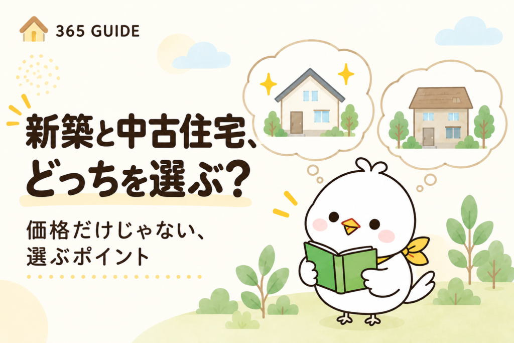 新築と中古住宅の選び方を紹介する365 GUIDE